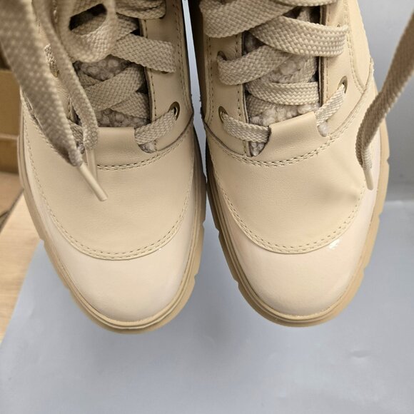 SOREL Caribou X Cozy Lace Up Boot Bleached Ceramic Oatmeal Beige Size 8 - Picture 12 of 15